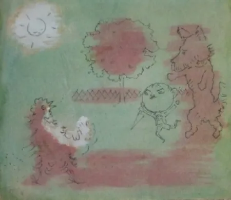 Lithographie Cocteau - Drôle de ménage