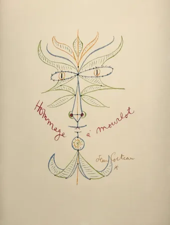 Lithographie Cocteau - Hommage a Mourlot