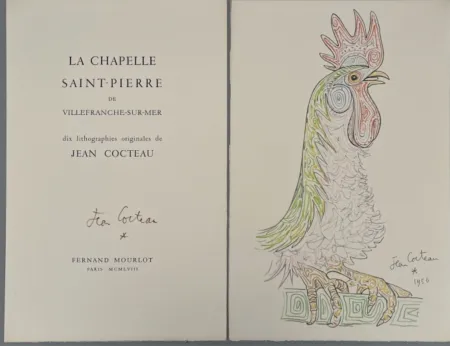 Livre Illustré Cocteau - La Chapelle Saint-Pierre de Villefranche-sur-Mer, Mourlot 