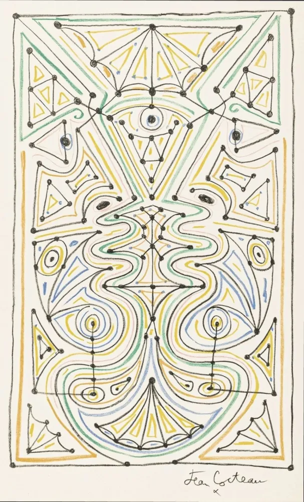 Livre Illustré Cocteau - La chapelle Saint-Pierre de Villefranche-sur-Mer. Paris: Mourlot, 1958