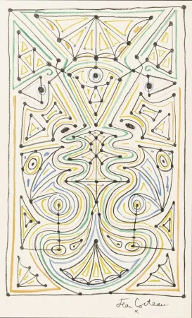 Livre Illustré Cocteau - La chapelle Saint-Pierre de Villefranche-sur-Mer. Paris: Mourlot, 1958