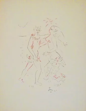 Lithographie Cocteau - L’après-midi d’un faune (Debussy)