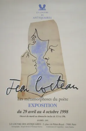 Affiche Cocteau - Les métamorphoses du poète