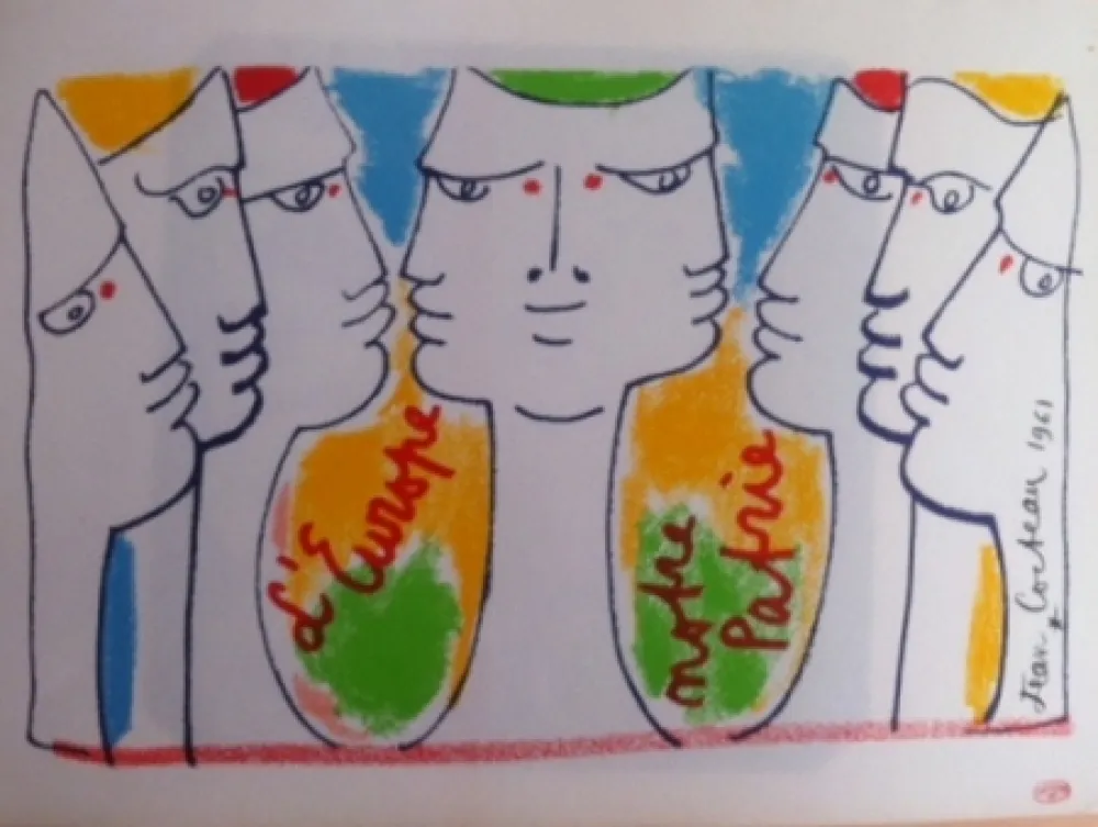 Lithographie Cocteau - L'Europe