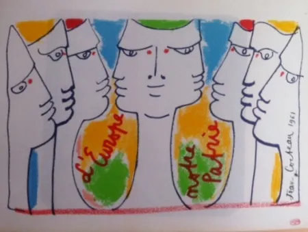 Lithographie Cocteau - L'Europe