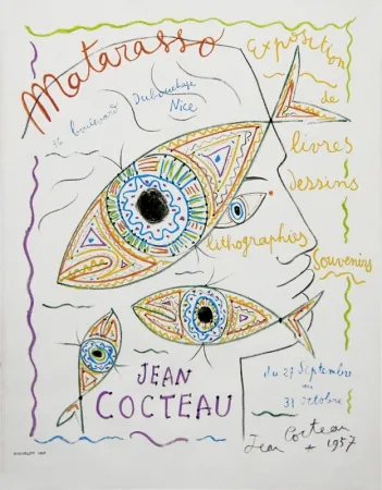 Lithographie Cocteau - Matarasso (Gallery exhibition poster)