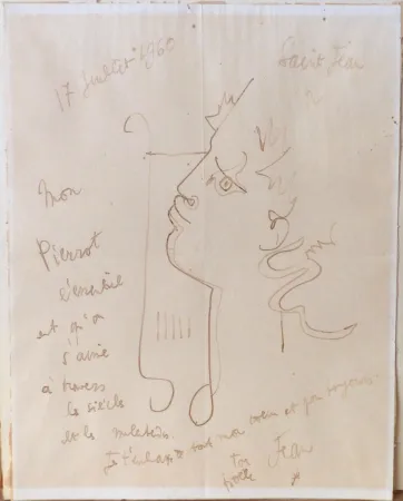 Aucune Technique Cocteau - Orphée à la lyre. Dessin signé