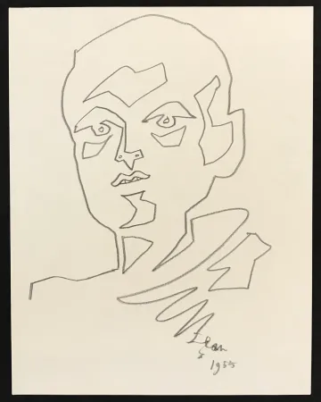 Aucune Technique Cocteau - Portrait of a Man