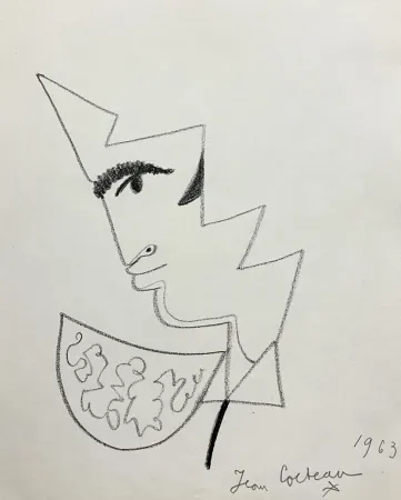 Aucune Technique Cocteau - Profil de Torero. 1963. Dessin 