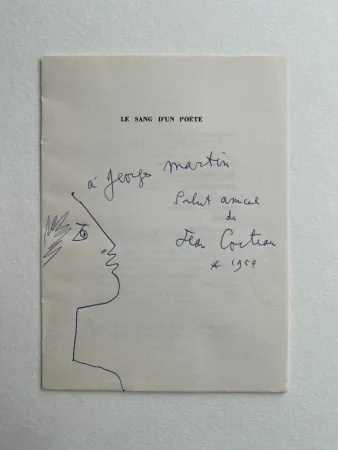 Livre Illustré Cocteau - Profile with Laurel Wreath, 1959
