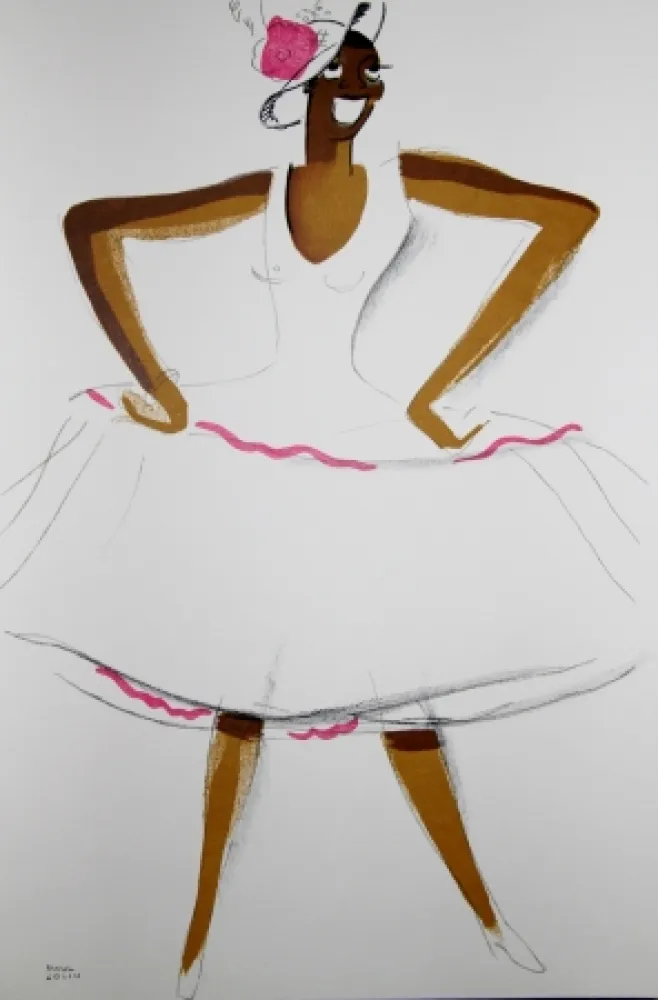 Lithographie Colin - LE TUMULTE NOIR / BLACK THUNDER - Joséphine Baker - 1927