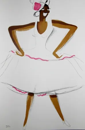 Lithographie Colin - LE TUMULTE NOIR / BLACK THUNDER - Joséphine Baker - 1927