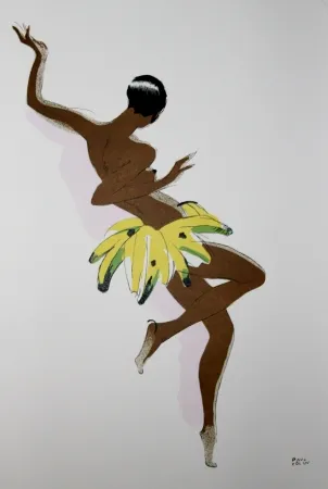 Lithographie Colin - LE TUMULTE NOIR / BLACK THUNDER - Joséphine Baker - 1927