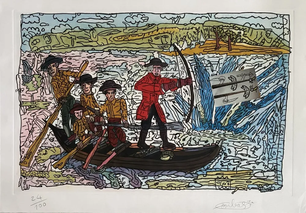 Eau-Forte Et Aquatinte Combas - La chasse au canard