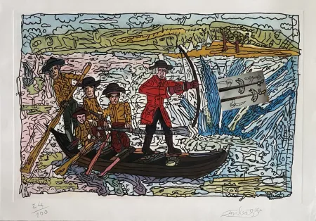 Eau-Forte Et Aquatinte Combas - La chasse au canard