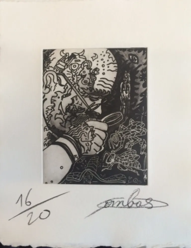 Eau-Forte Et Aquatinte Combas - La sagesse des abeilles