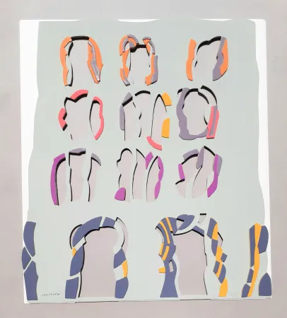 Sérigraphie Consagra - Prospetto di un edificio frontale