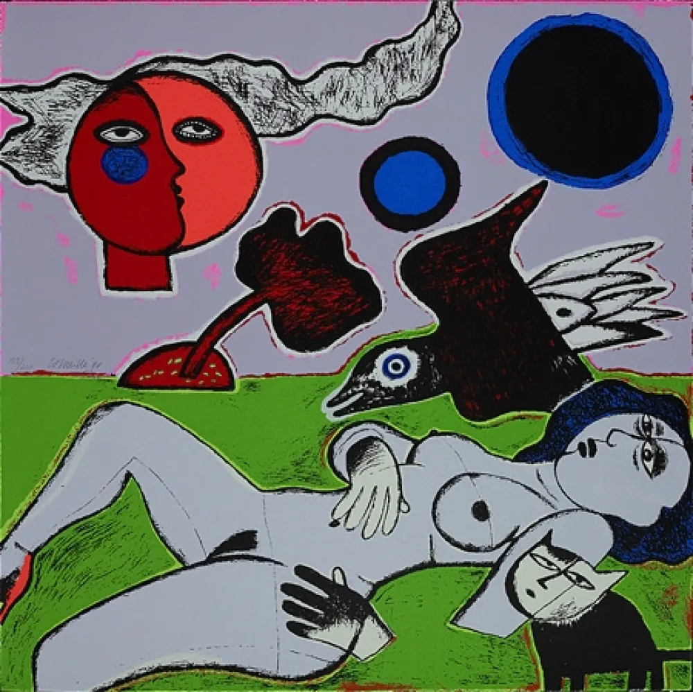 Sérigraphie Corneille - Femme diurne