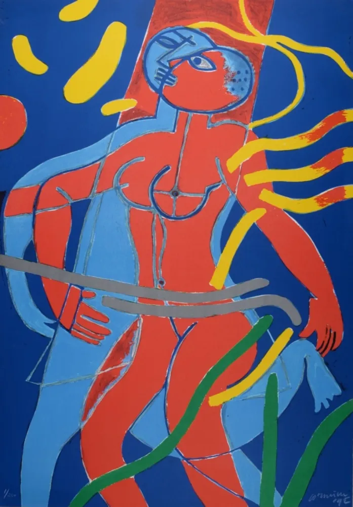 Lithographie Corneille - Jeux de l'Air et de l'Eau