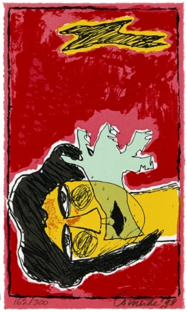 Sérigraphie Corneille - Le ciel rouge de l'amour