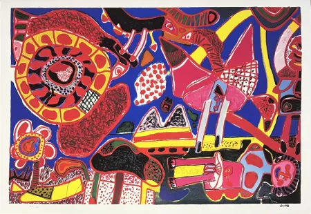 Estampe Numérique Corneille - Le Jardin des délices 1991