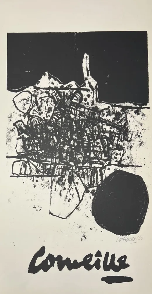 Aucune Technique Corneille - Lithographie Paysage minéralogique 1960