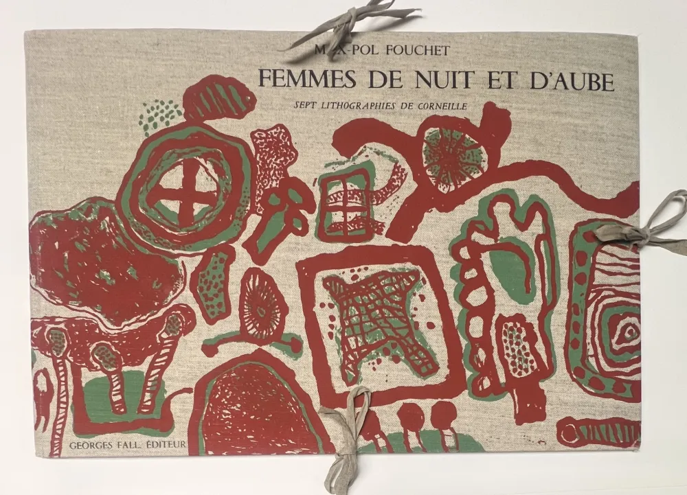 Lithographie Corneille -  Portfolio COMPLET Femme de nuit et d'aube, 1967, sur un poème de Max-Pol Fouchet. Georges Fall éditions, 7 lithos 100ex.