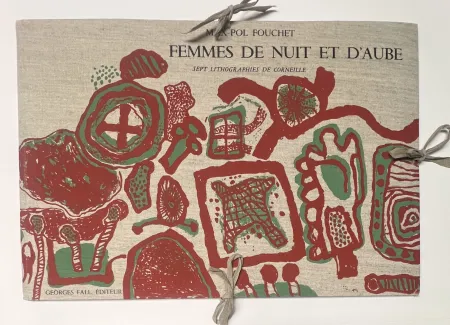 Lithographie Corneille -  Portfolio COMPLET Femme de nuit et d'aube, 1967, sur un poème de Max-Pol Fouchet. Georges Fall éditions, 7 lithos 100ex.