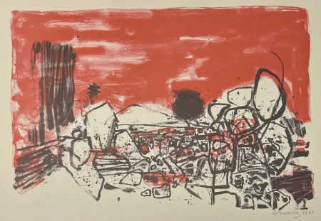 Aucune Technique Corneille - Sérigraphie Dans le Désert 1960
