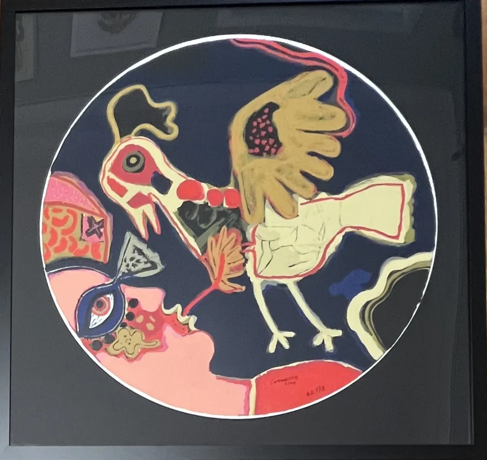 Sérigraphie Corneille - Sérigraphie L'oiseau presque déraisonnable  2009