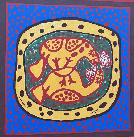 Aucune Technique Corneille - Sérigraphie sur toile Love Birds, E/A- Encadrée