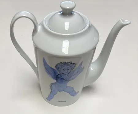 Céramique Corneille - Théière L'Ange d'après Rubens, en porcelaine de Limoges
