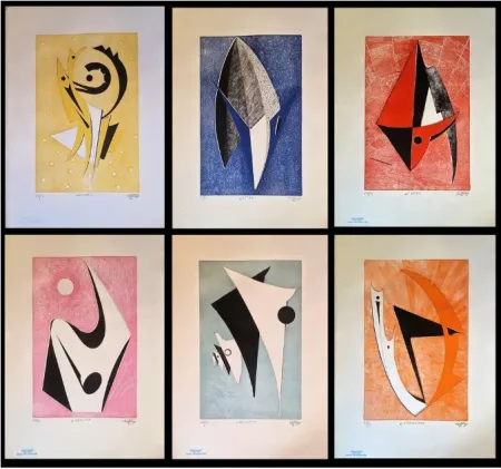 Gravure Cortelazzo - Vita, Nascita, Forza, Intelligenza, Amore, Destino