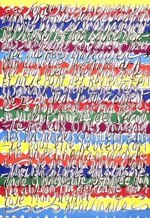 Lithographie Cortot - Placard Apollinaire