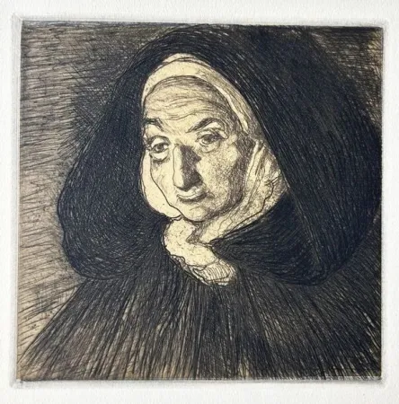 Gravure Cottet - Bretonne 