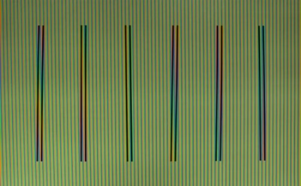 Lithographie Cruz-Diez - Couleur à l'Espace Olot	