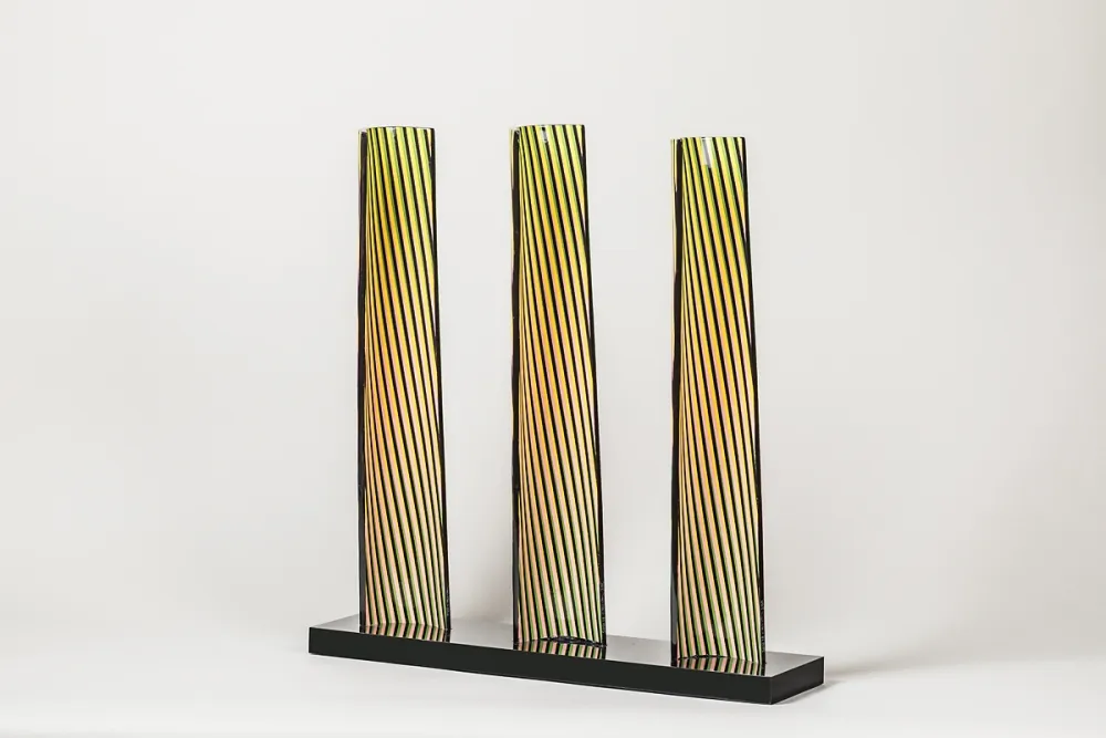 Céramique Cruz-Diez - Cromovela Tryptich 18