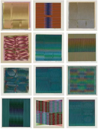 Sérigraphie Cruz-Diez - Grupo de 15 Serigrafías sobre papel 