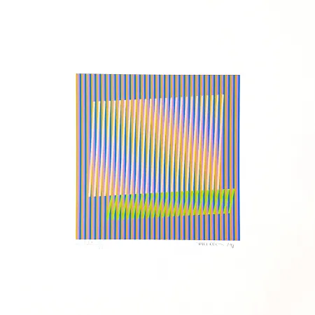 Sérigraphie Cruz-Diez - Induction chromatique