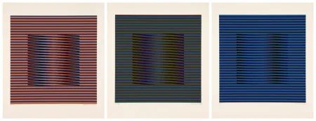 Sérigraphie Cruz-Diez - ORANGE, VERTE y BLEU