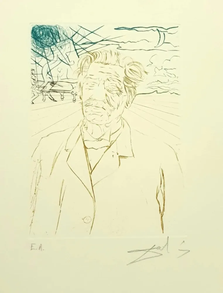 Eau-Forte Dali - Albert Schweitzer