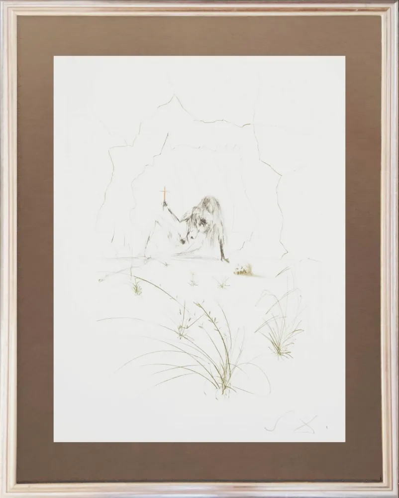 Eau-Forte Dali - Brother Ogrin, the Hermit