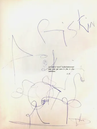 Aucune Technique Dali - CHEVAL, ORIGINAL DRAWING UNIQUE PIECE