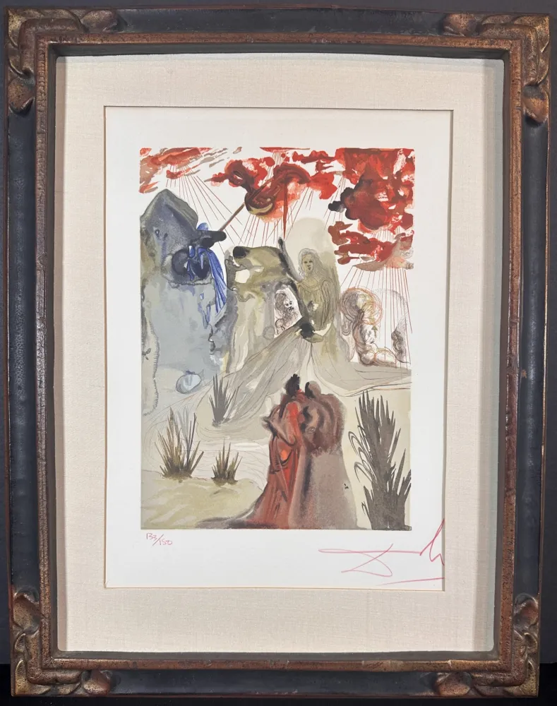 Gravure Sur Bois Dali - Divine Comedy Purgatory Canto 28