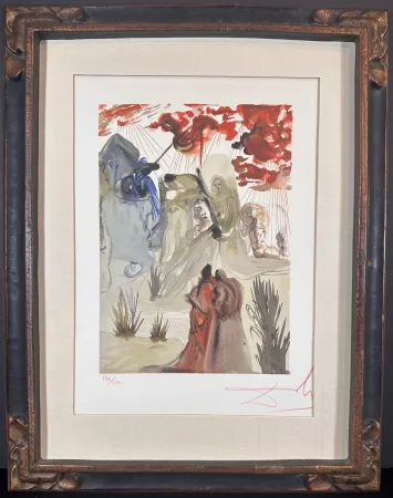 Gravure Sur Bois Dali - Divine Comedy Purgatory Canto 28