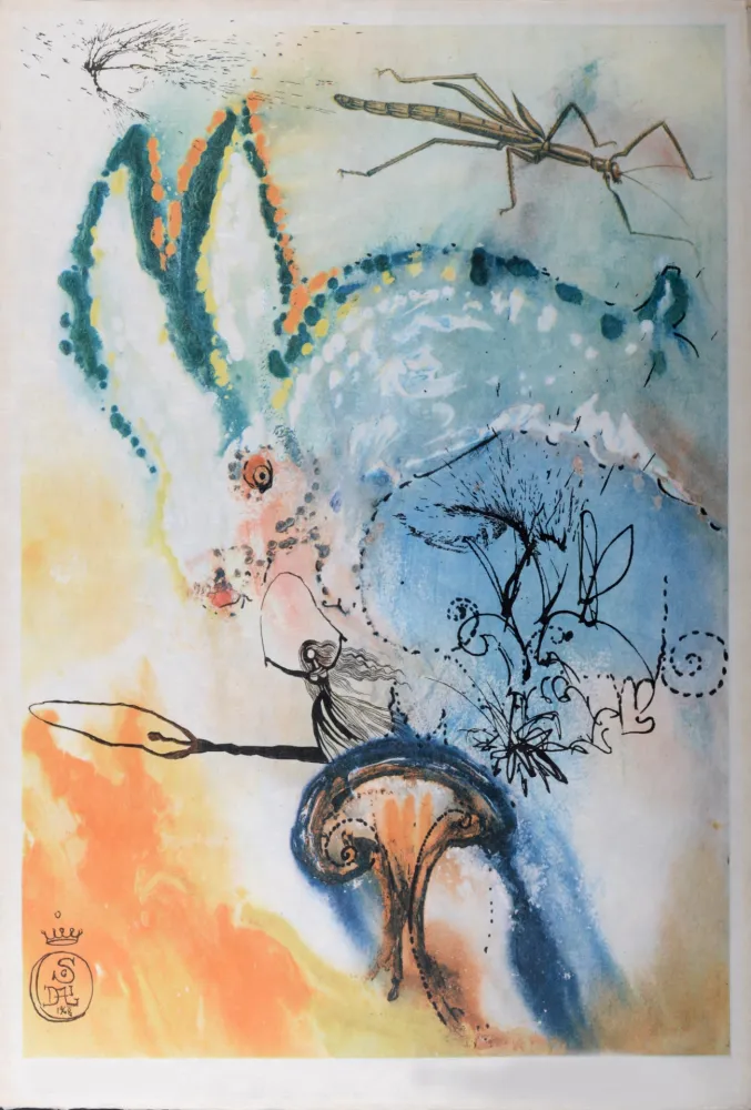 Héliogravure Dali - Down the Rabbit Hole, 1969