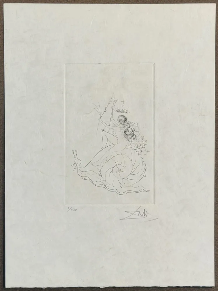 Gravure Dali - Escargot