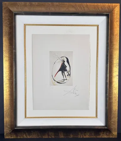 Gravure Dali - Faust Vignettes Mephisto (Le Cercel Magique)