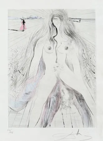 Gravure Dali - Femme à cheval