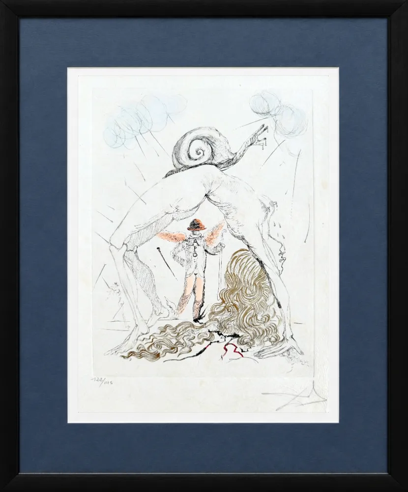 Eau-Forte Dali - Femme à l’escargot (Woman with Snail)